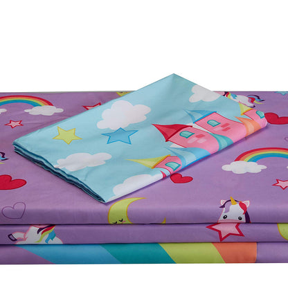 Everyday Kids 4 Piece Toddler Bedding Set - Unicorn Dreams