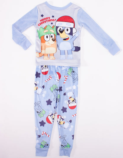 Bluey Boys Christmas 2-Piece Pajama Set – Long Sleeve Holiday Sleepwear with Printed Pants