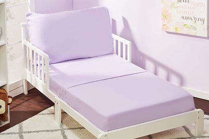 Everyday Kids 4 Piece Toddler Bedding Set - Solid Purple