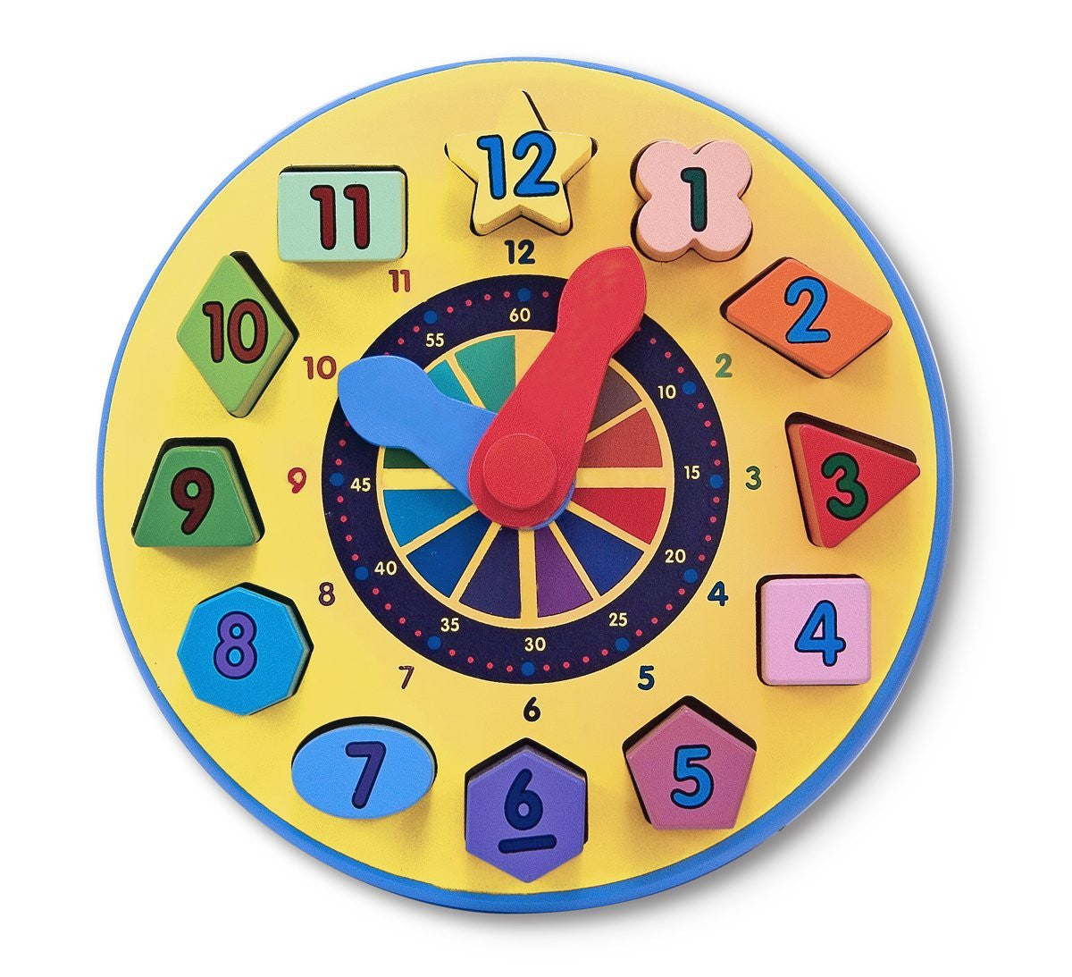 Wooden Shape Sorting Learning Clock