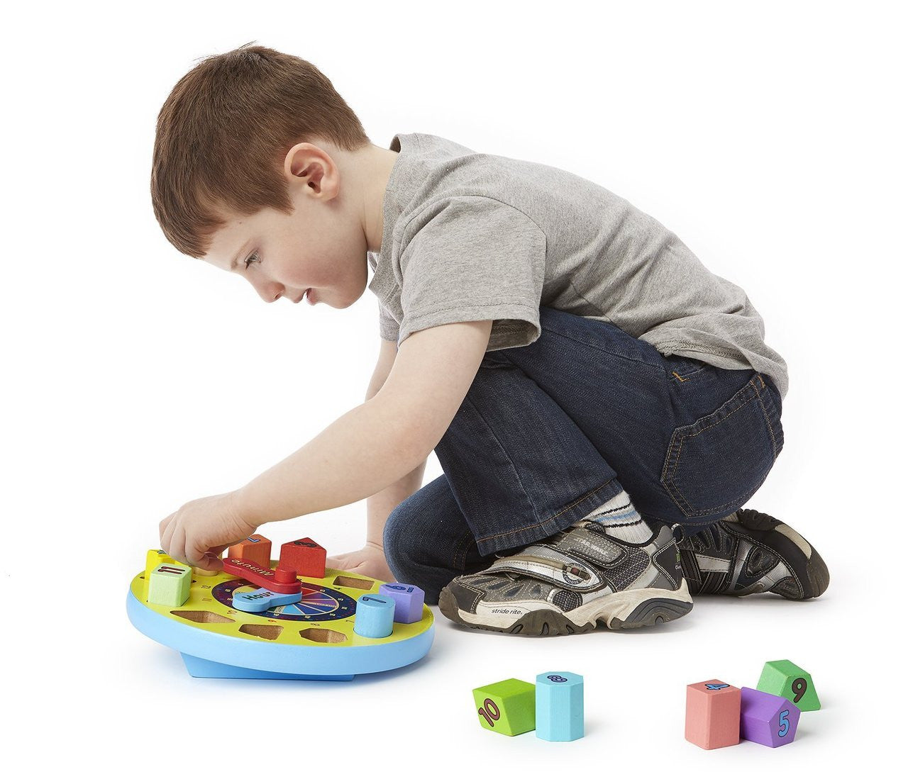 Wooden Shape Sorting Learning Clock