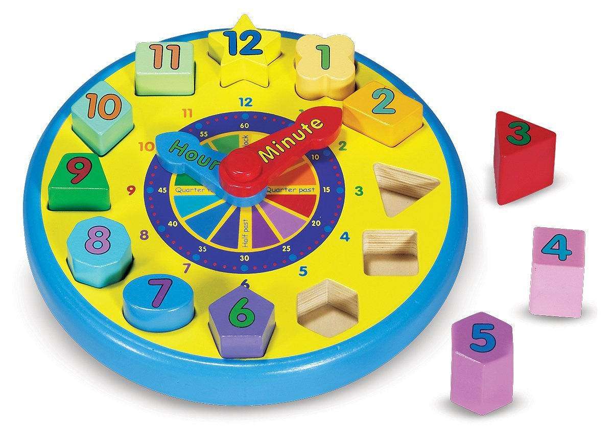 Wooden Shape Sorting Learning Clock