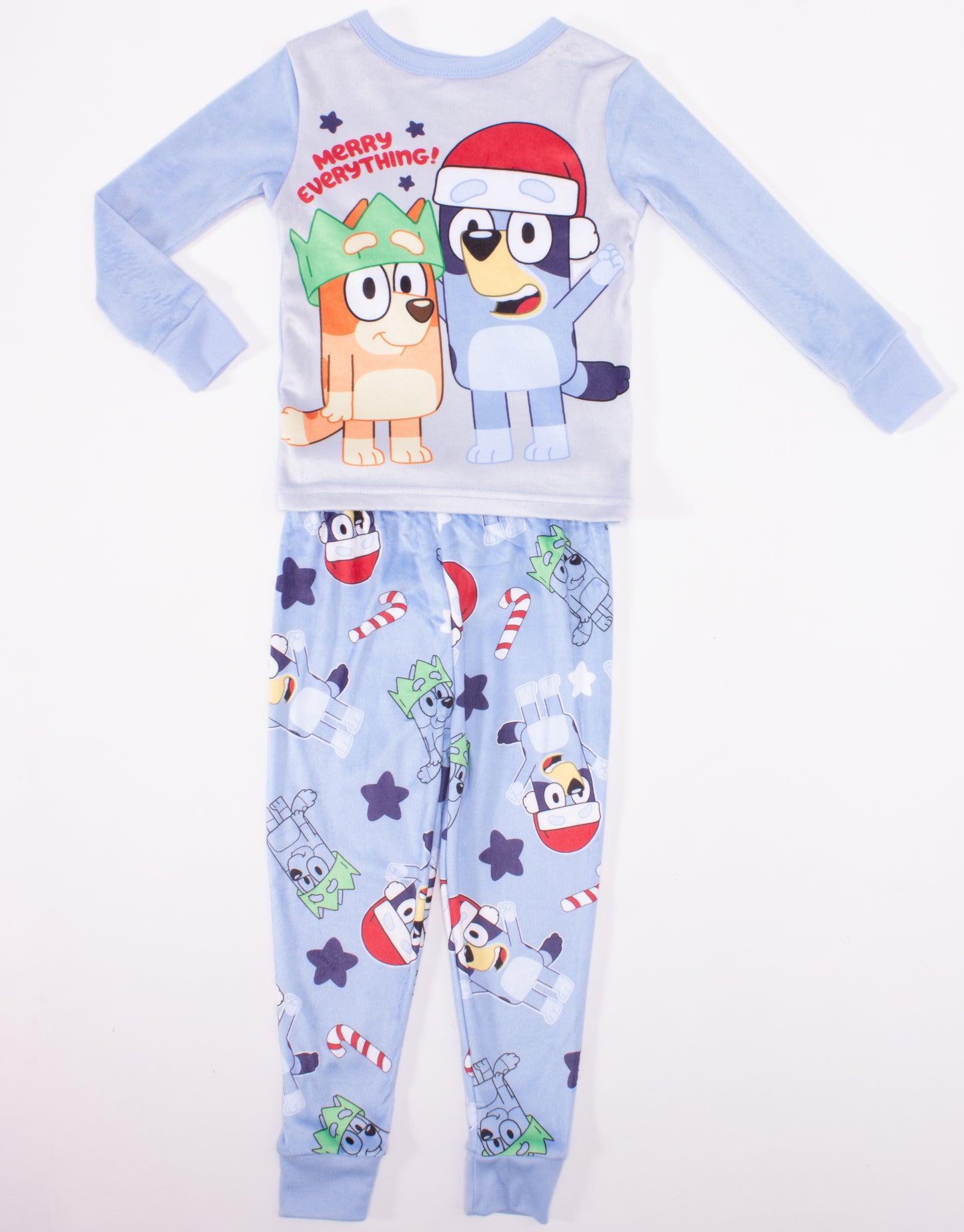 Bluey Boys Christmas 2-Piece Pajama Set – Long Sleeve Holiday Sleepwear with Printed Pants