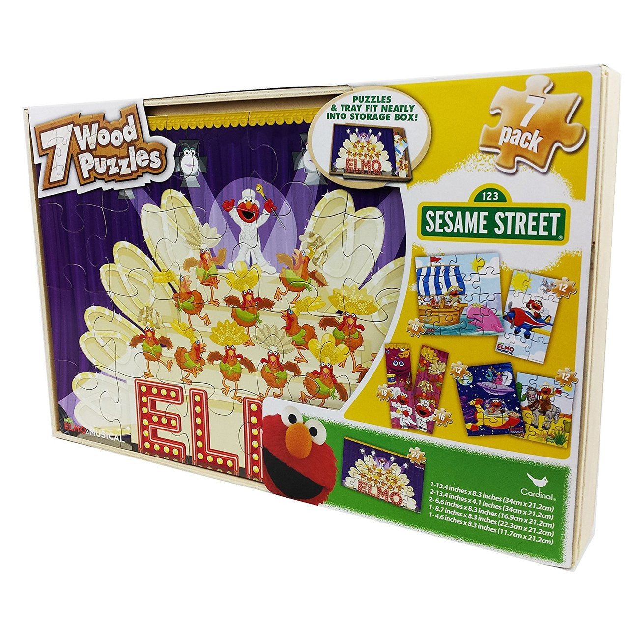 Sesame Street Elmo 7-Pack Wood Puzzles
