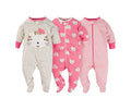 Sleep N Play Sleepers 3Pk (Newborn, Cheetah)
