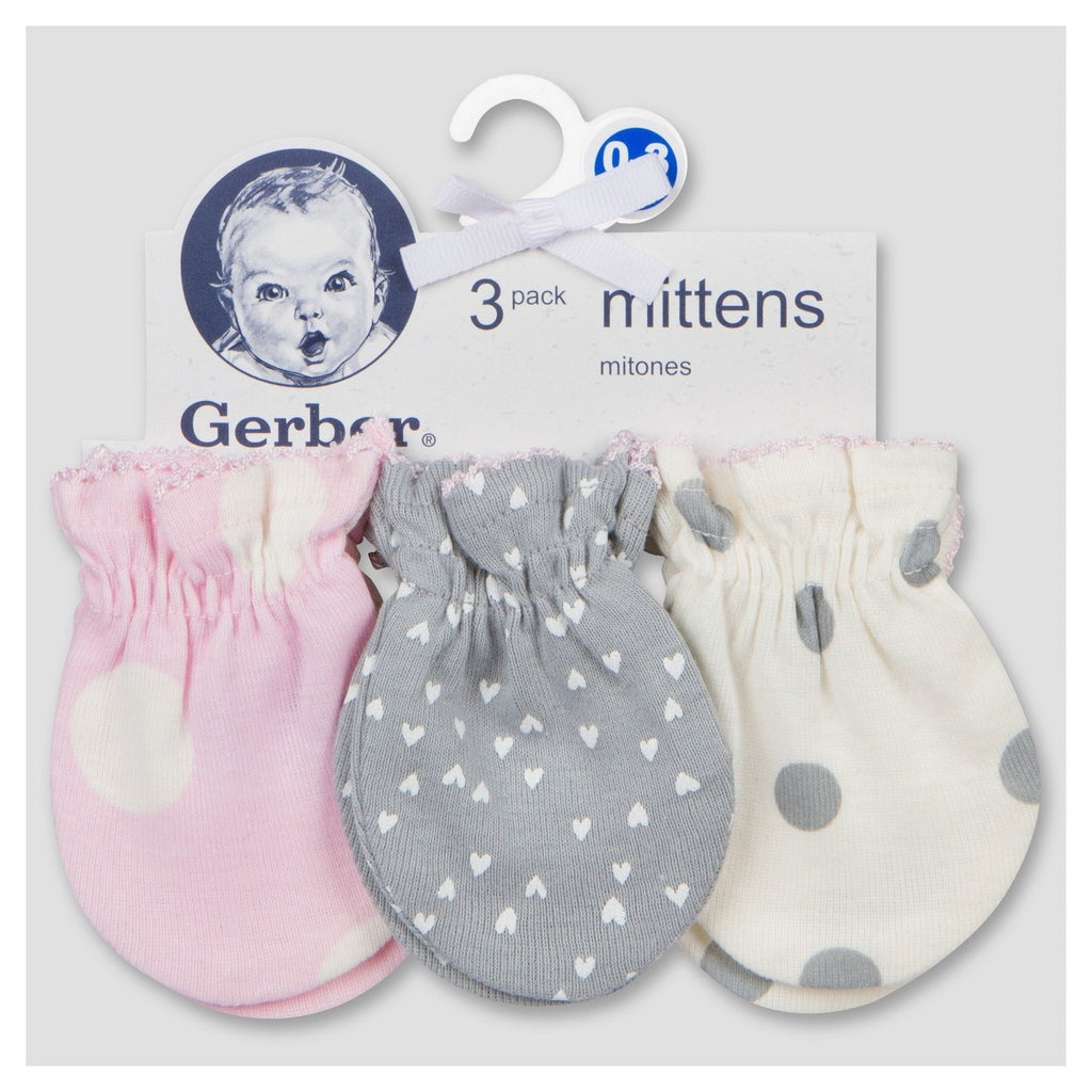 Gerber Baby Girls' 6-Pack Scratch Mitts