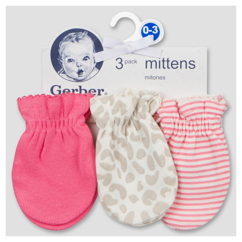 Gerber Baby Girls' 6-Pack Scratch Mitts
