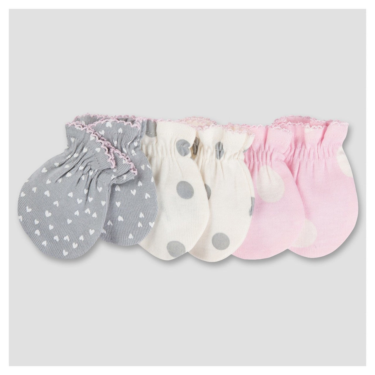 Gerber Baby Girls' 6-Pack Scratch Mitts