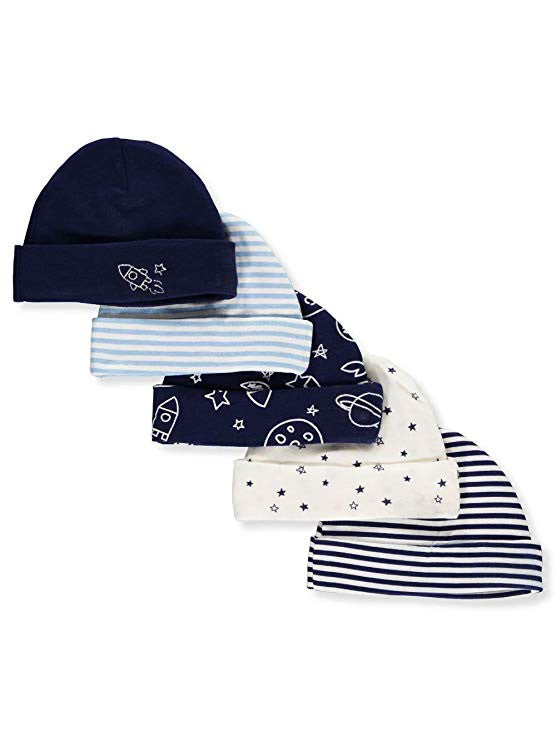 Baby Boys' 5pk Cap Set - Space 0-6M