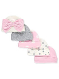 Baby Girls' 5pk Cap Set - Bunny 0-6M
