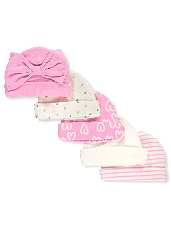 Baby Girls' 5pk Cap Set - Ballerina 0-6M