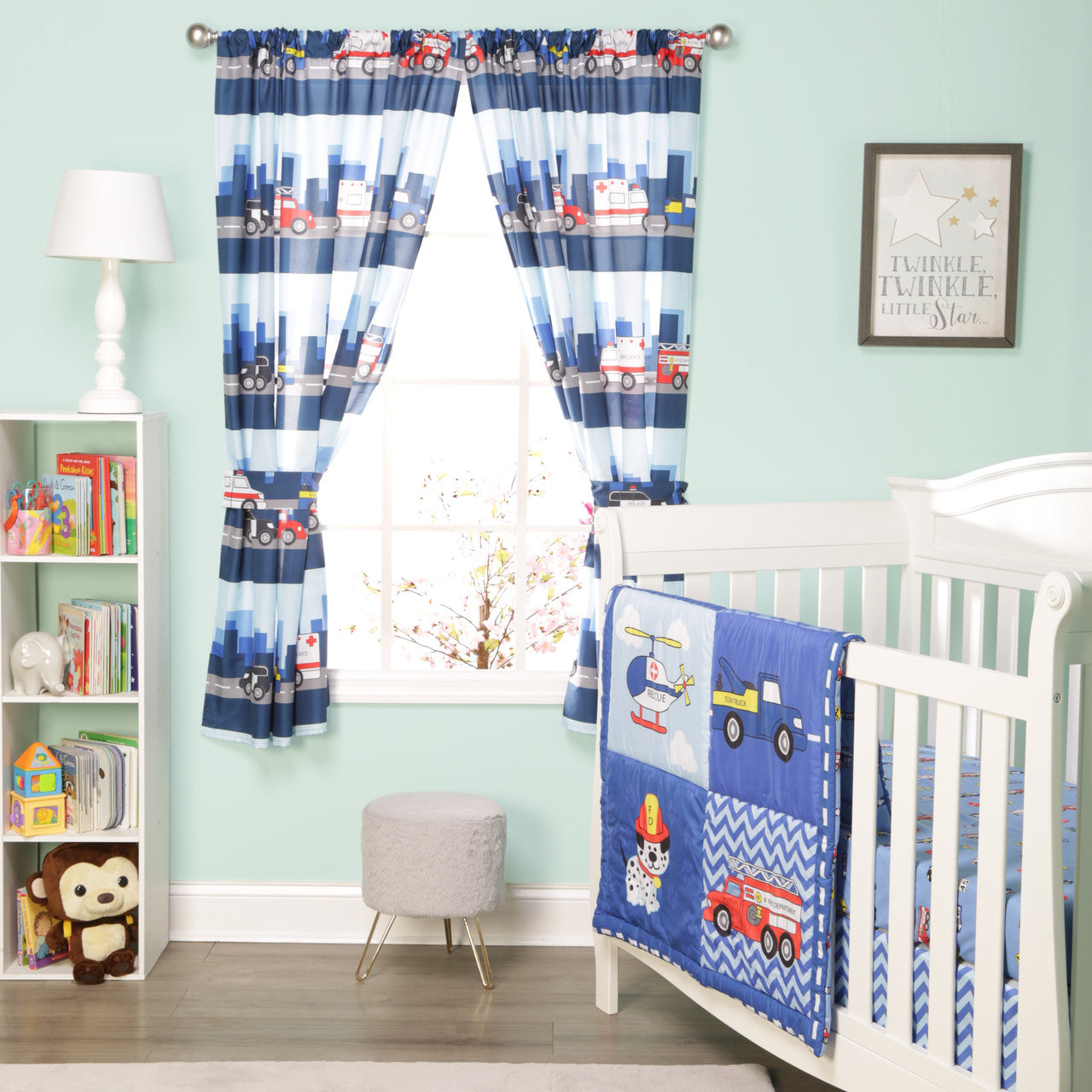 Everyday Kids Rescue Fire and Police Drapes