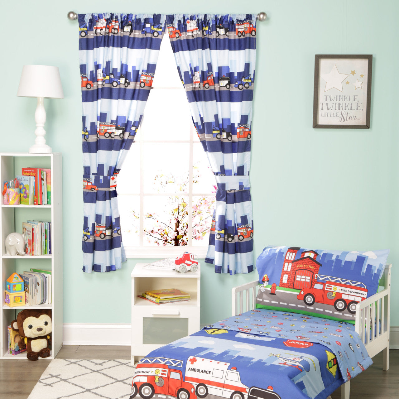 Everyday Kids Rescue Fire and Police Drapes