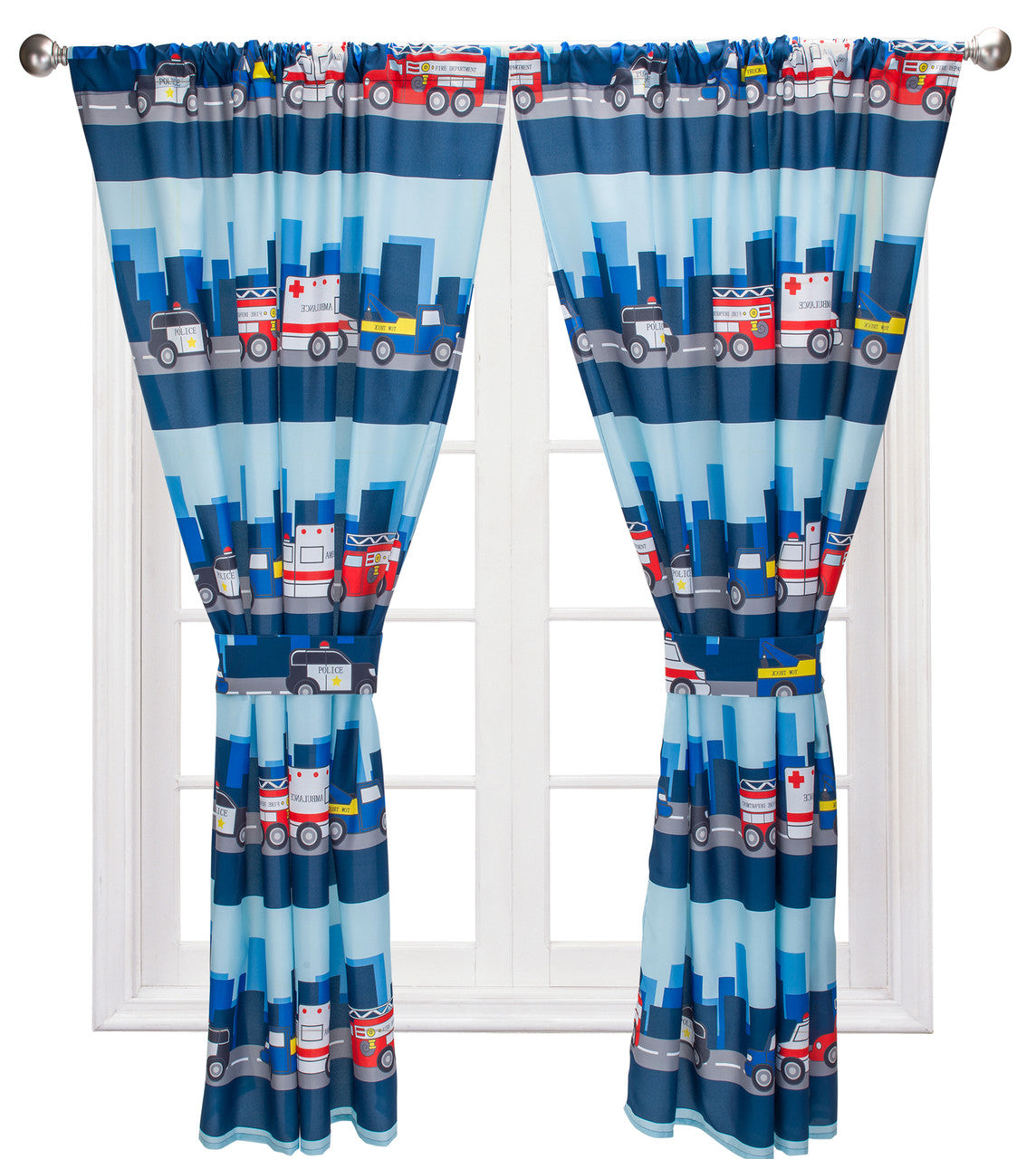 Everyday Kids Rescue Fire and Police Drapes