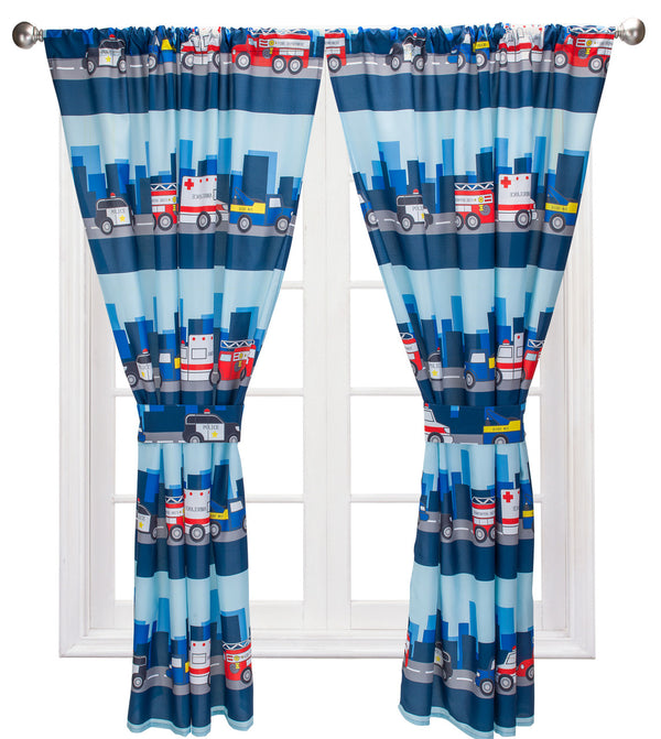 Everyday Kids Rescue Fire and Police Drapes
