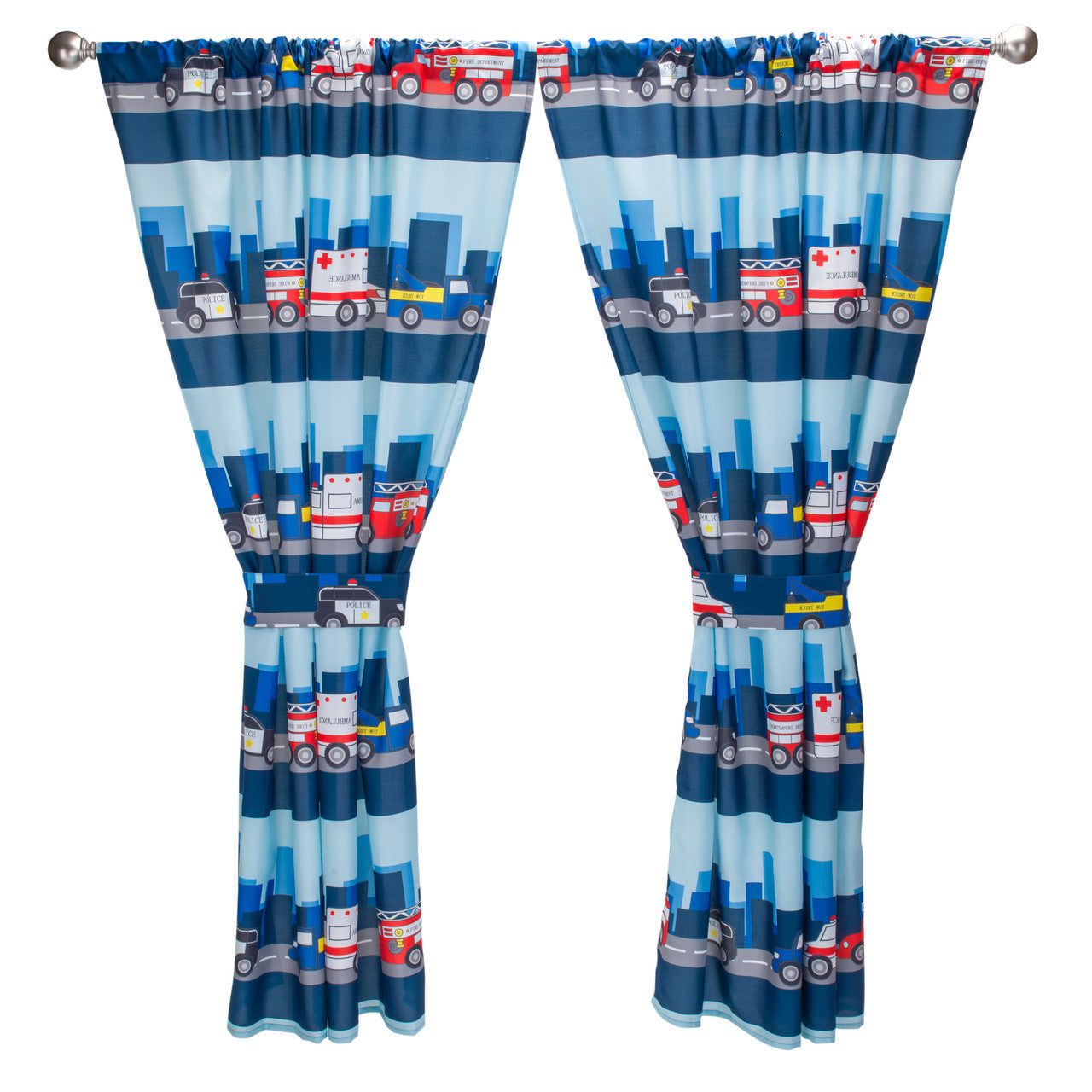 Everyday Kids Rescue Fire and Police Drapes