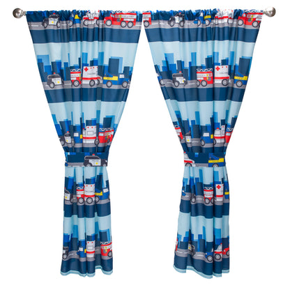 Everyday Kids Rescue Fire and Police Drapes