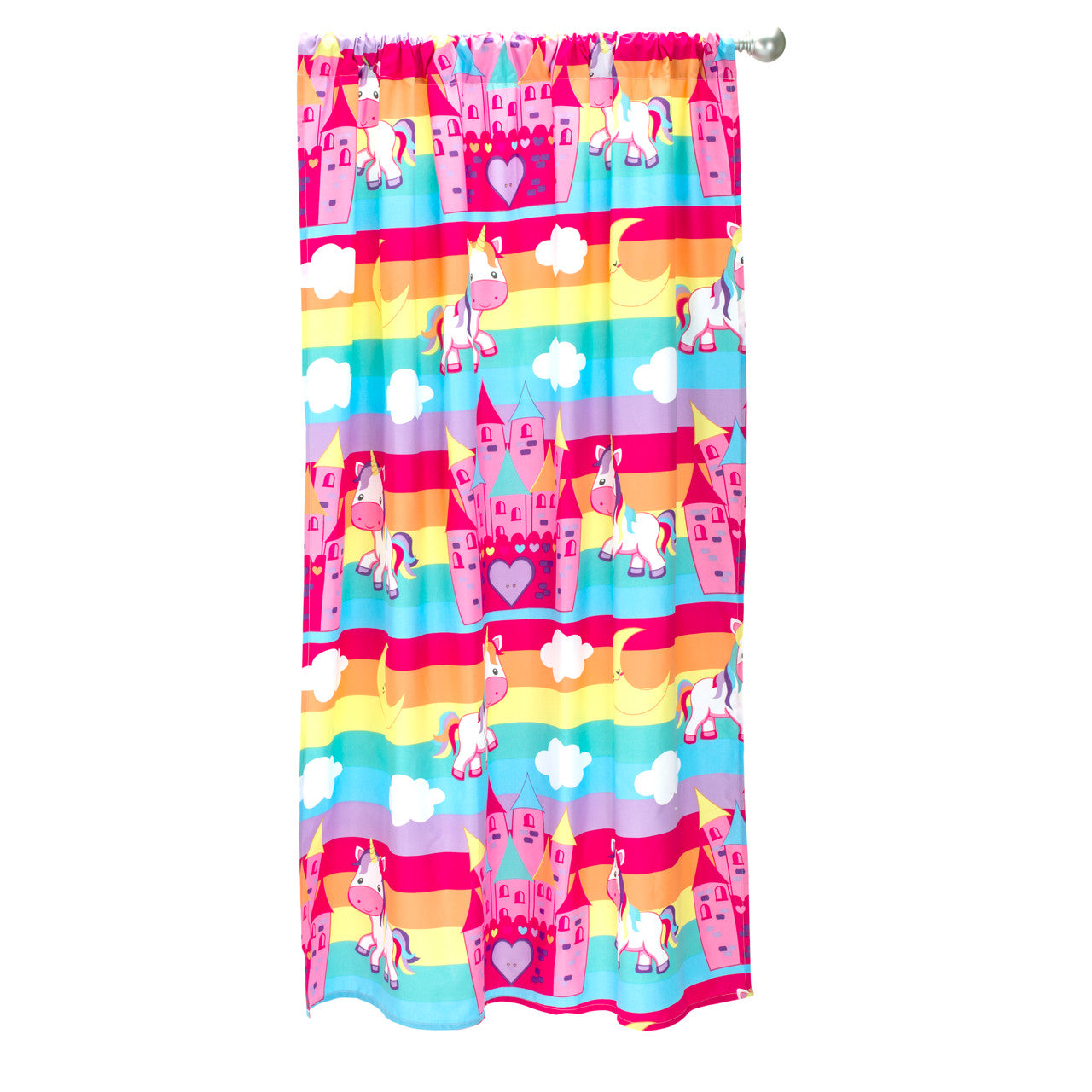 Unicorn Dreams 4 Piece (2 Panels, 2 Tiebacks) Drapes