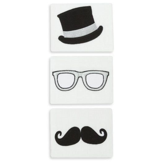 Baby Essentials Mustache 3 Pack Burps