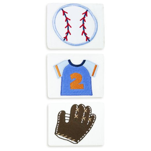 Baby Essentials Baseball 3 Pack Burps