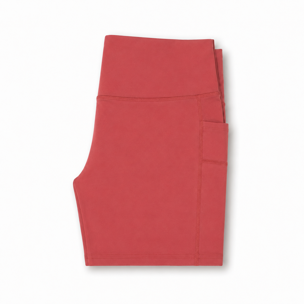 New York Laundry Women's 7/8 High-Waisted Leggings with Side Pockets, Coral Pink / Dusty Rose