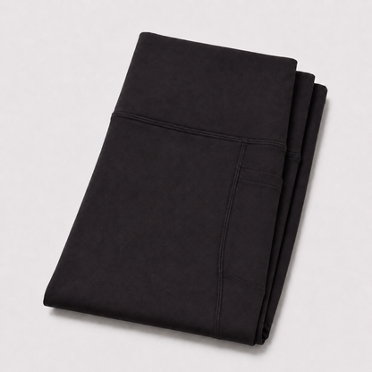New York Laundry Women's 7/8 High-Waisted Leggings with Side Pockets, Jet Black