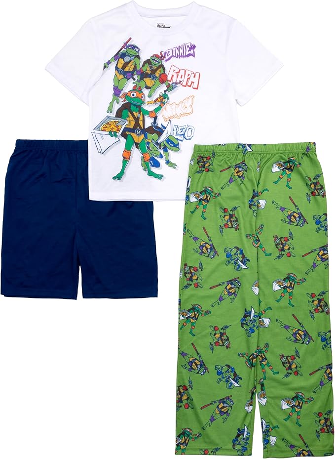 Teenage Mutant Ninja Turtles Boys 3-Piece Loose-Fit Pajama Set