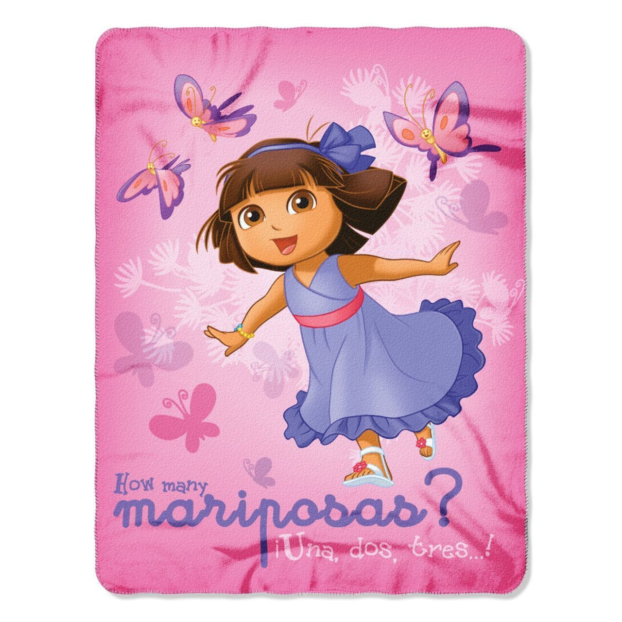 Dora the Explorer "Butterfly Dances" Fleece Throw Blanket