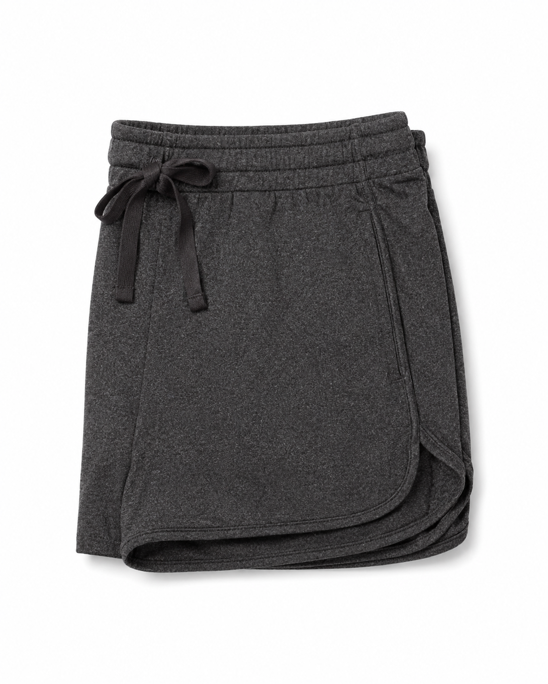 New York Laundry Women's 3-Inch Running Shorts with Drawstring Waistband and Pockets, Charcoal Heather