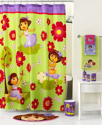 Nickelodeon Dora The Explorer "Picnic" Shower Curtain
