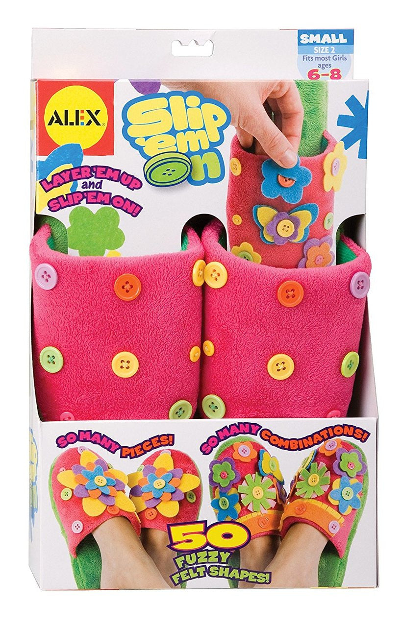 ALEX Toys Slip 'Em on Slippers, Size Small
