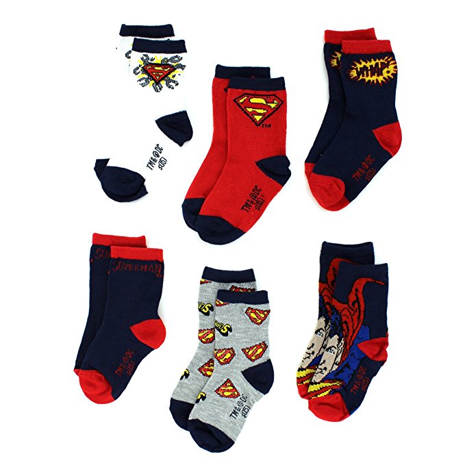Superman Boys 6-pack Crew Socks