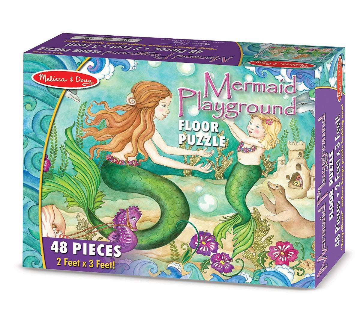 Melissa & Doug Mermaid Playground 48 Piece Floor Puzzle