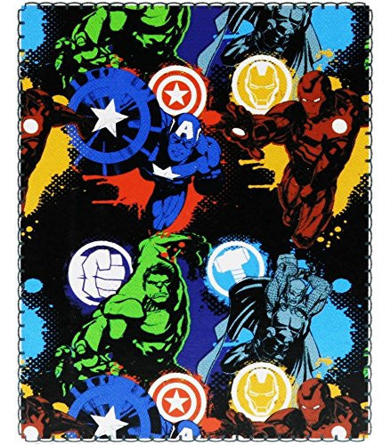 Marvel Avengers Symbols Super Soft Travel Blanket