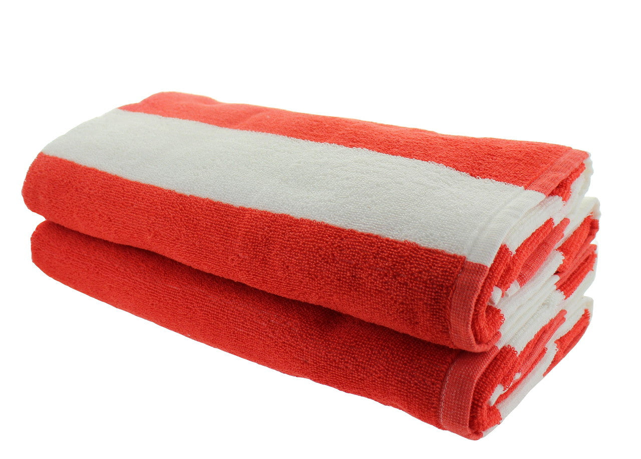 Orange Cabana Beach Towels - 2 Pack
