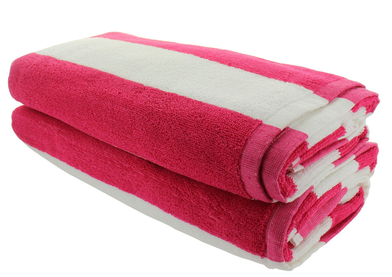 Pink Cabana Beach Towels - 2 Pack