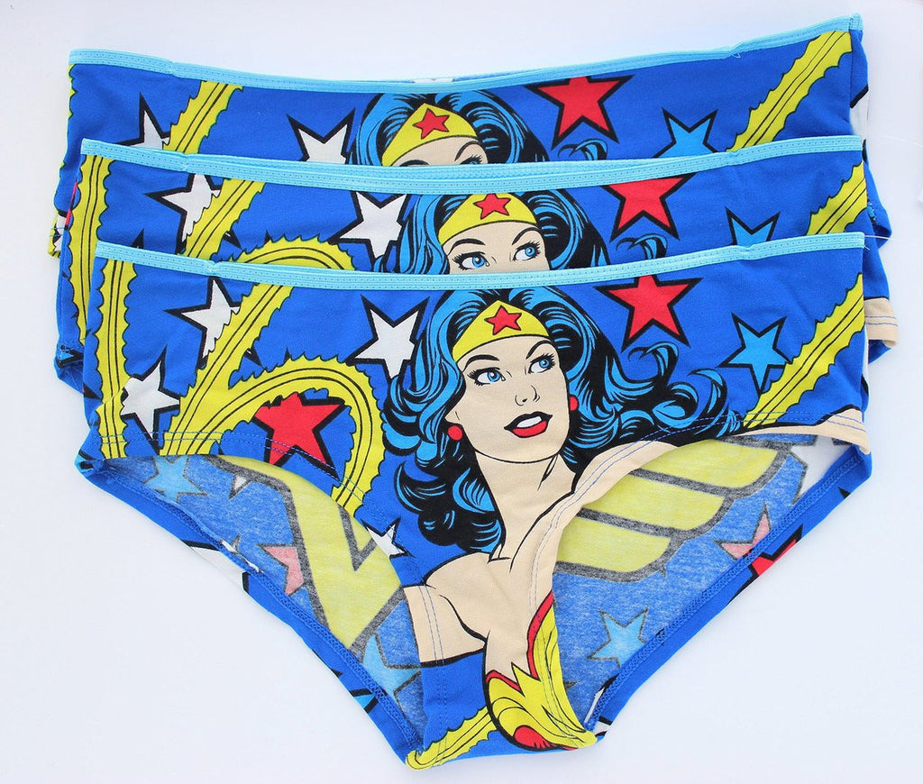 DC Comics Wonder Woman 3 Pack Panties for Women (Medium)