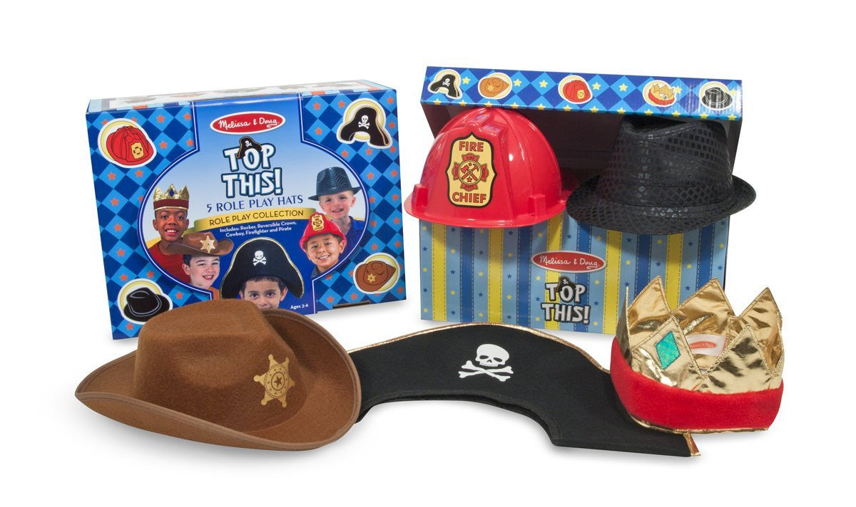 Role Play/Dress-Up Hats for Boys - Pack of 5