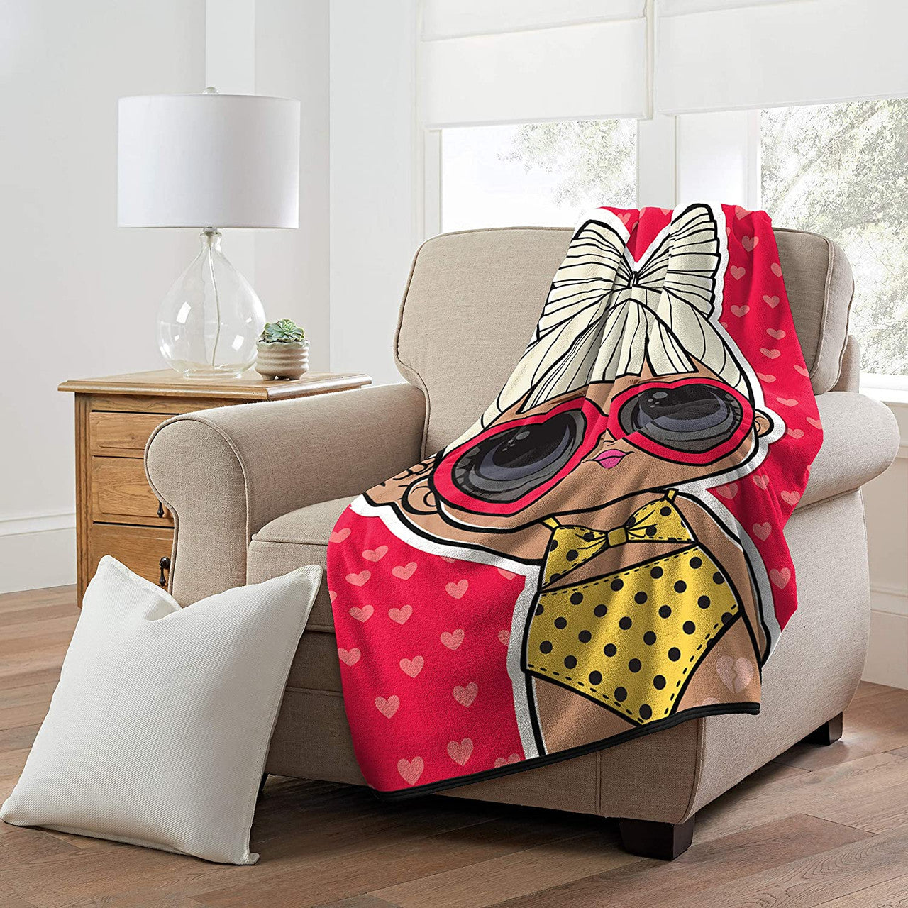 L.O.L. Surprise! "Yellow Polka Dot Bikini" Super Plush Throw