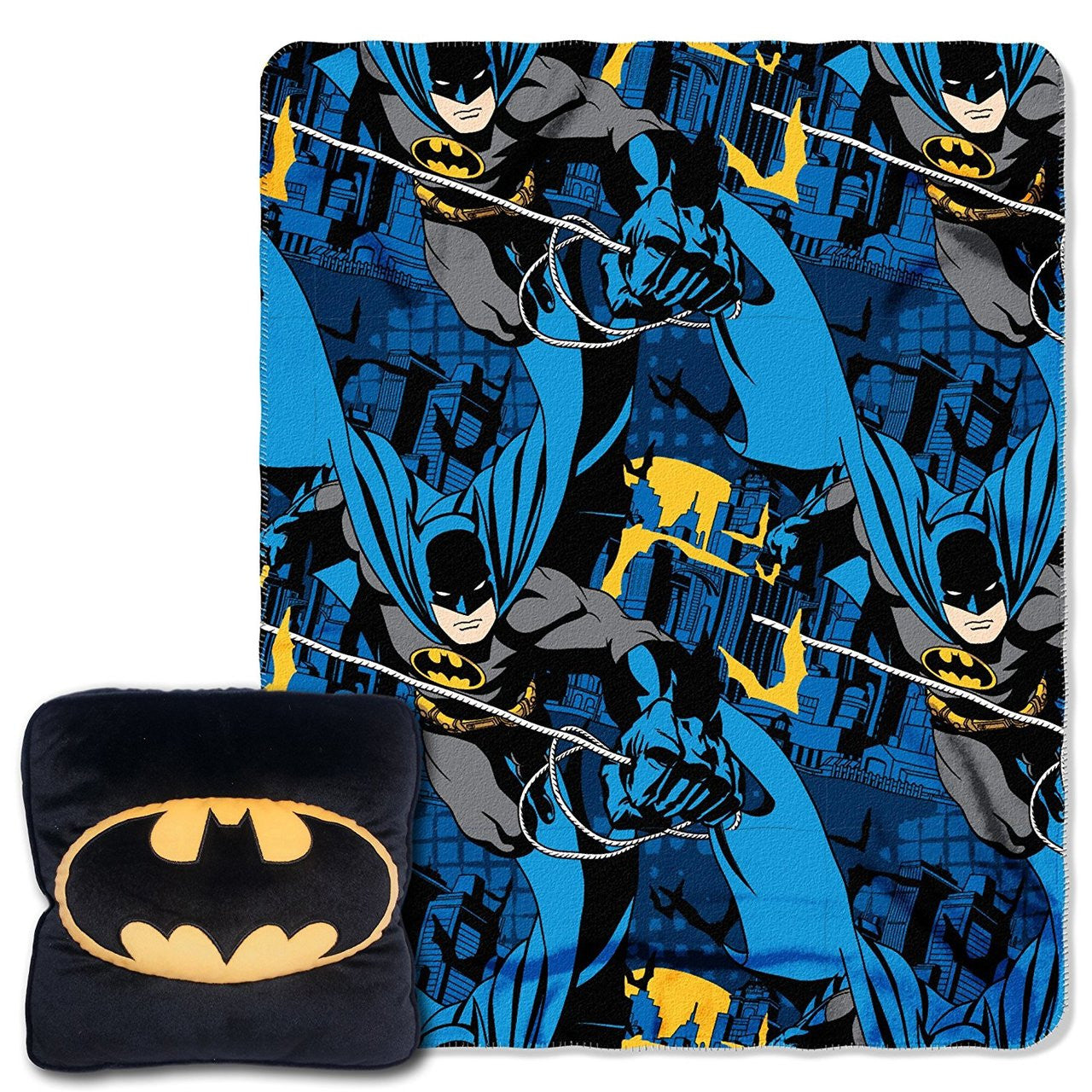 Warner Brothers Batman Plush Pillow and Throw