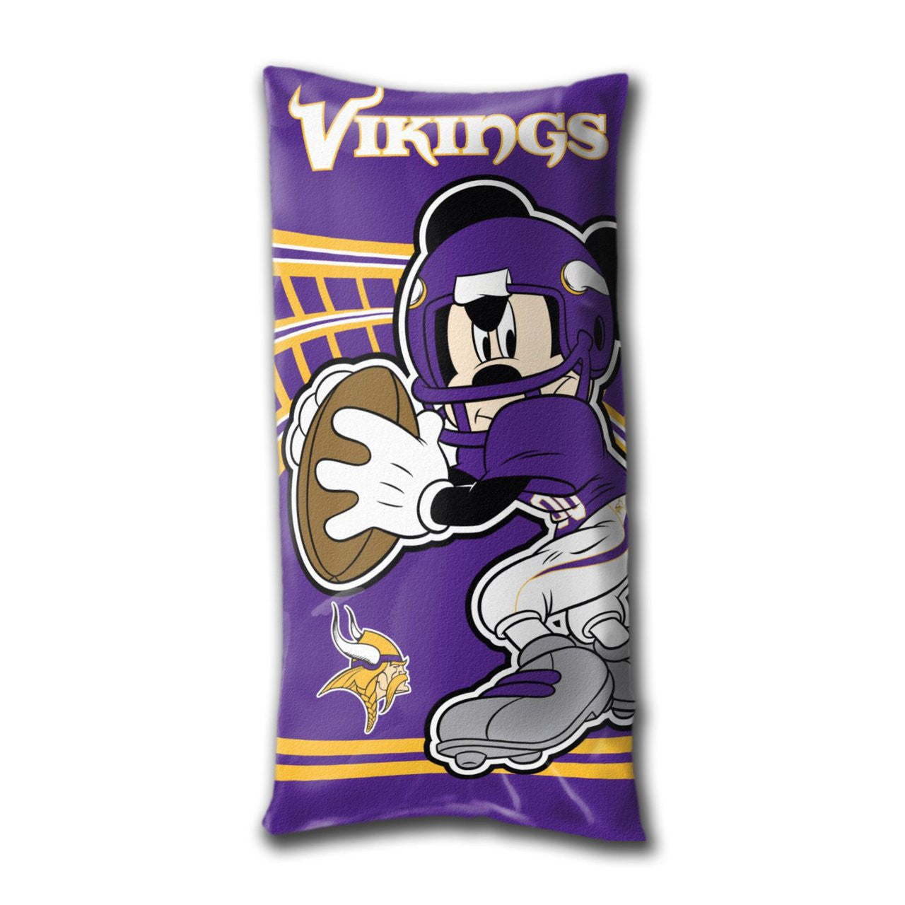 NFL Minnesota Vikings Mickey Mouse Fold-Up Body Pillow