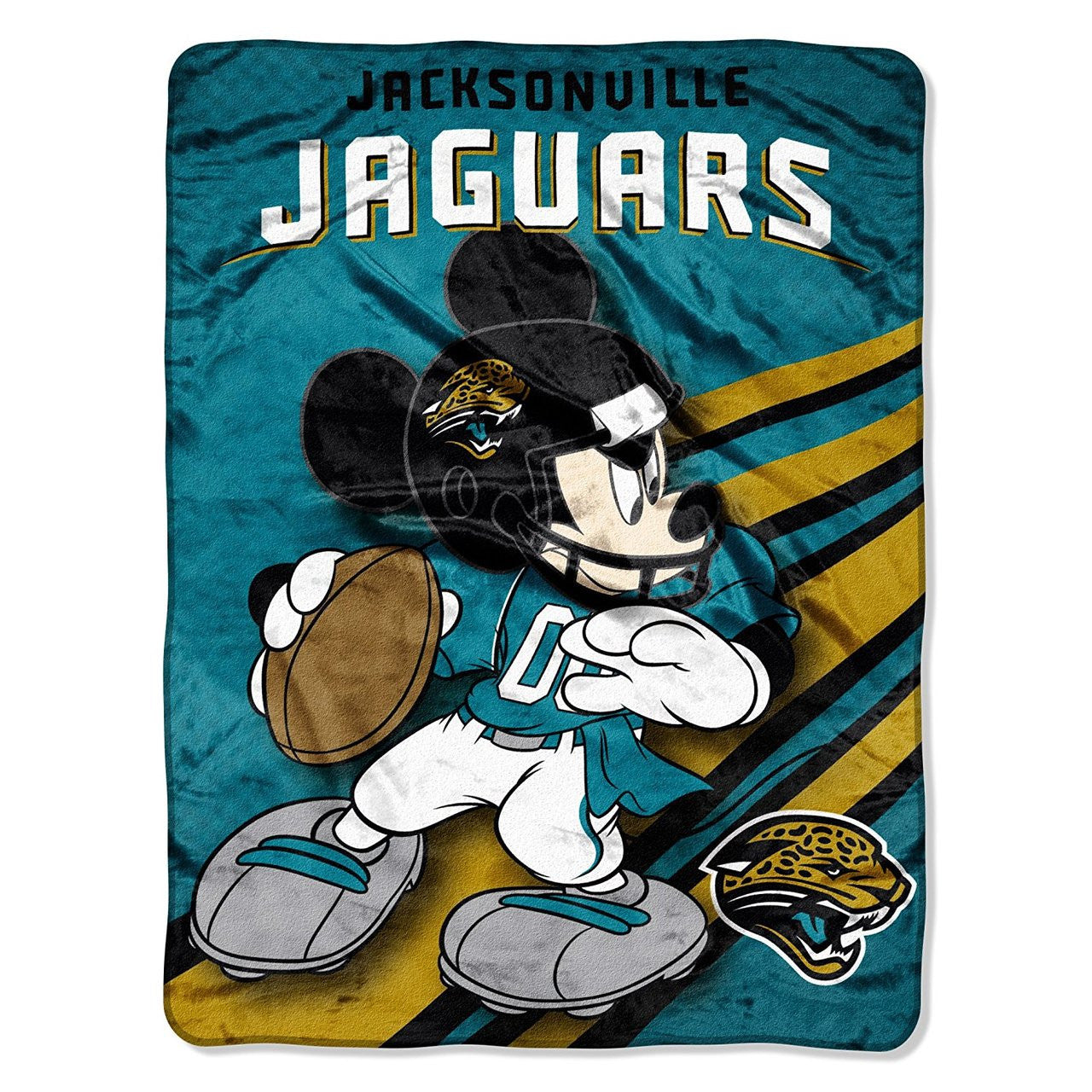 NFL Jacksonville Jaguars Mickey Mouse Plush Throw Blanket