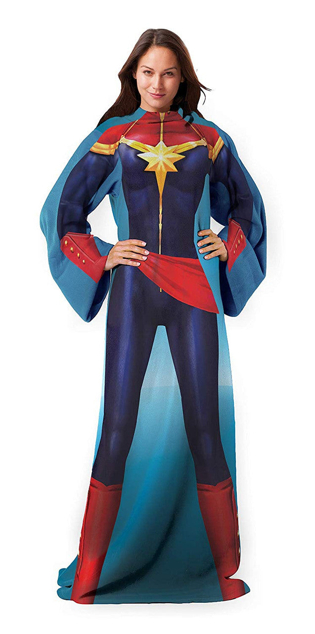 Captain Marvel "Mighty Captain Marvel" Adult Comfy Throw