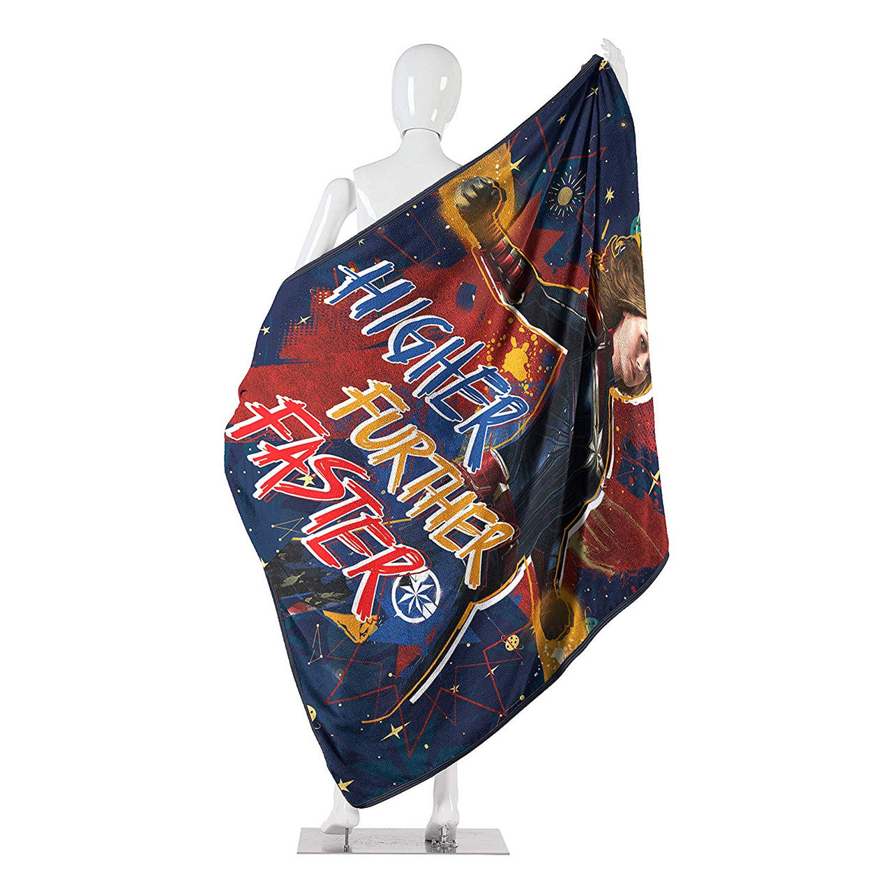 Captain Marvel "Higher, Further, Faster" Super Plush Throw