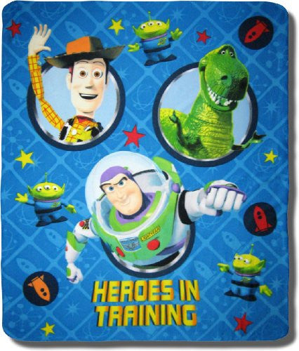 Disney Toy Story Buzz Lightyear Woody Fleece Throw Blanket