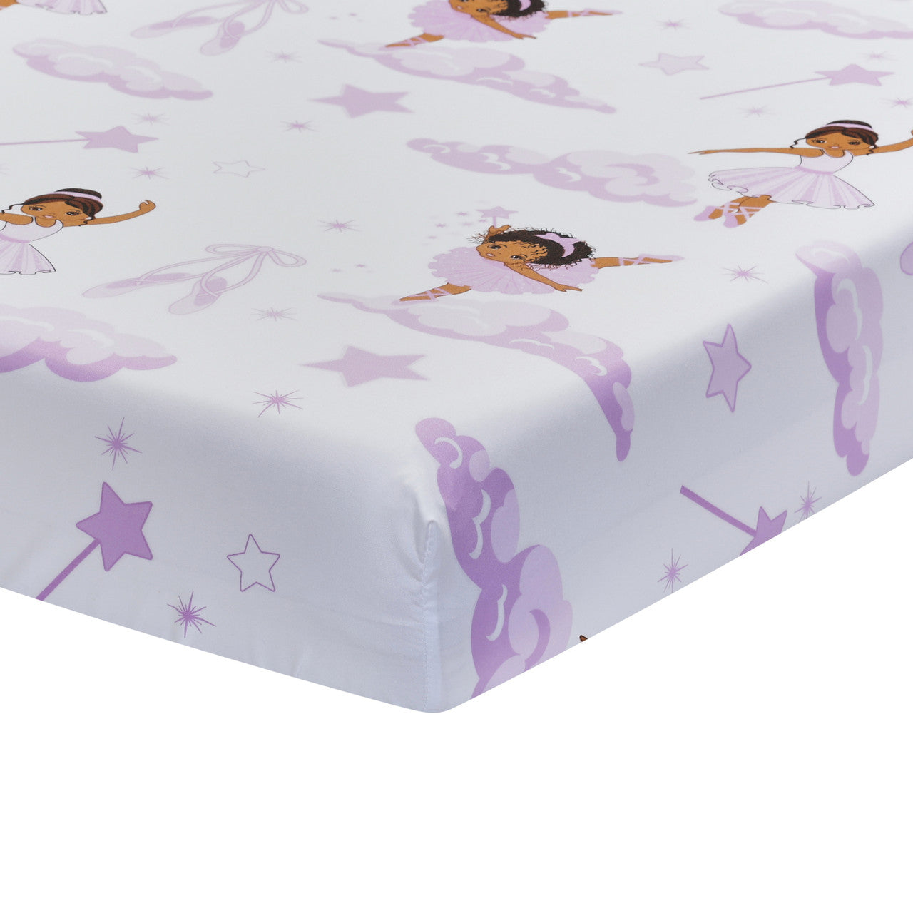 Everyday Kids 2 Piece African American Ballerina Toddler Sheets Set