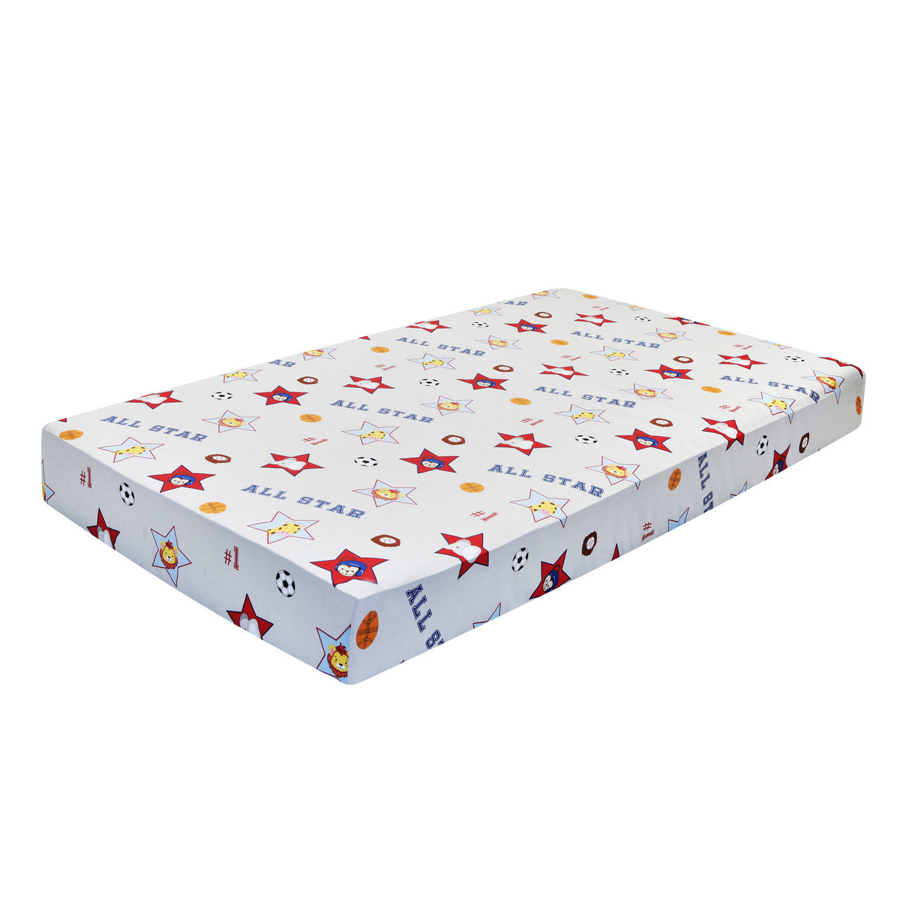 EVERYDAY KIDS 4 Piece Toddler Bedding Set - Jungle Sports
