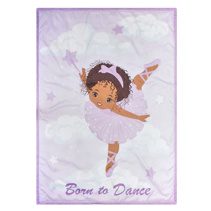 Everyday Kids 4 Piece African American Ballerina Toddler Bedding Set
