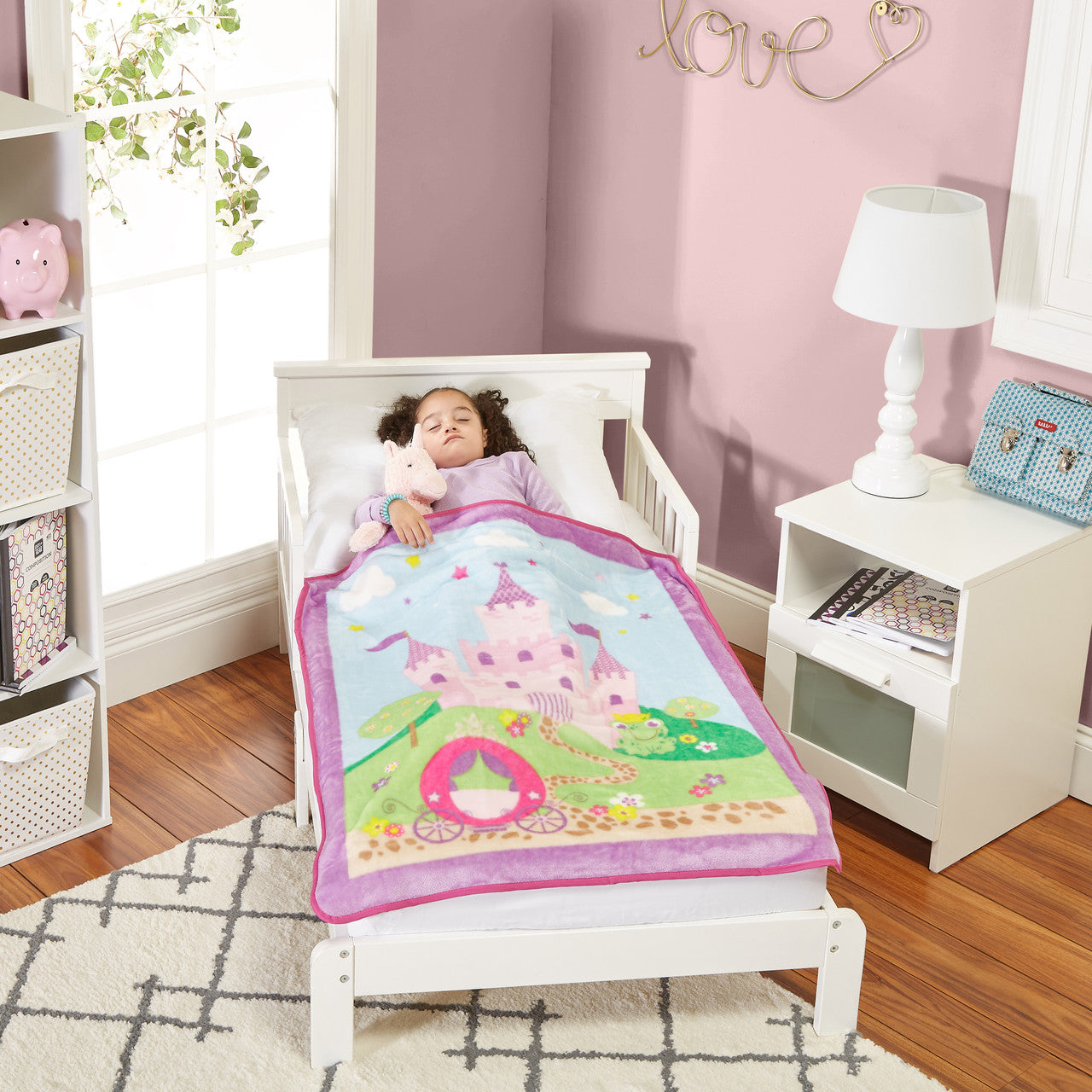 Everyday Kids Toddler Throw Blanket - Princess Storyland
