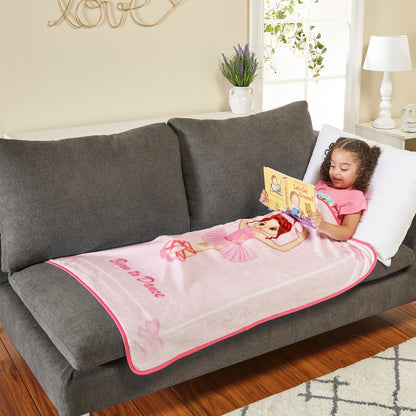 EVERYDAY KIDS Toddler Throw Blanket - Ballerina Born to Dance